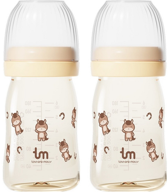 토비앤몰리 PPSU 마리 올데이 젖병 트윈팩, 바닐라, 2개, 180ml