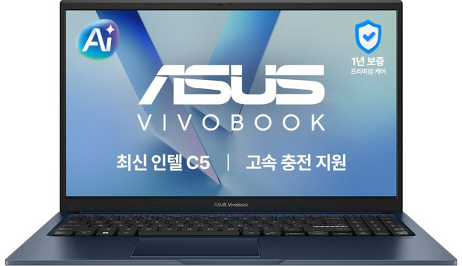 ASUS 2026 비보북 15 코어5 코어 시리즈3, 콰이어트 블루, X1504MA-BQ089W, 512GB, 16GB, WIN11 Home