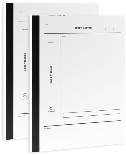 뮤니드 It handy B5 컬러 코넬 라인 노트 7.5mm, 화이트, 2개