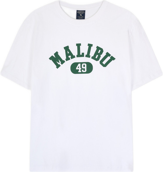 WHO.A.U 男女通用 Malibu Logo T恤, 39 象牙白