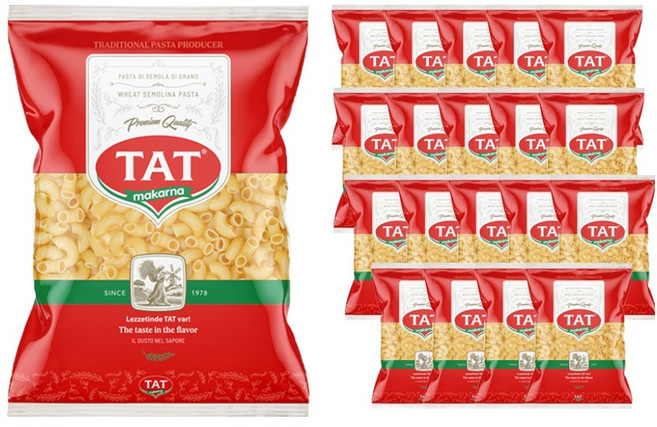 TAT 마카로니 파스타면, 500g, 20개