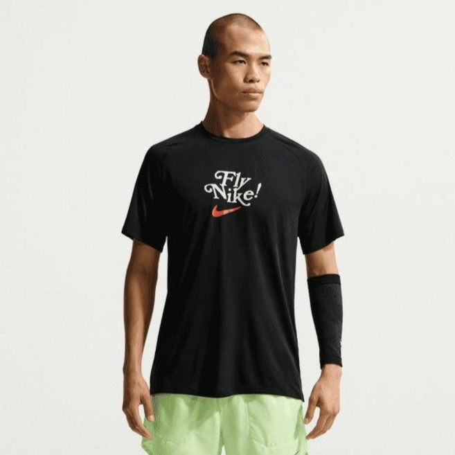 NIKE 耐吉 Stride Fly ADV 短袖跑步上衣, 黑色