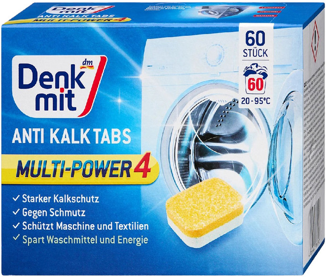 dm Denk mit 洗衣槽清潔錠 16g, 1套, 60個裝