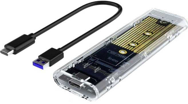비잽 M B&M NGFF M.2 NVMe SSD USB 3.2 Gen2 10Gbps 외장하드 케이스, BZS1, 1개