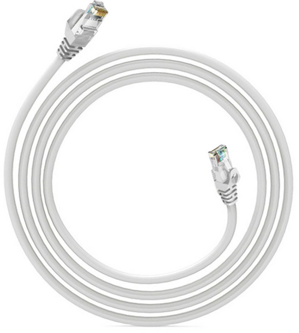 DTAudio Cat.6 網路線 RJ45 金屬接頭 KN-10, 白色, 1個, 60m
