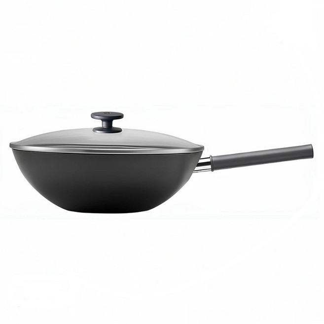 ZWILLING 雙人 SILVER IRON 銀光系列 無塗層不易鏽中式鐵炒鍋, 1個, 30cm