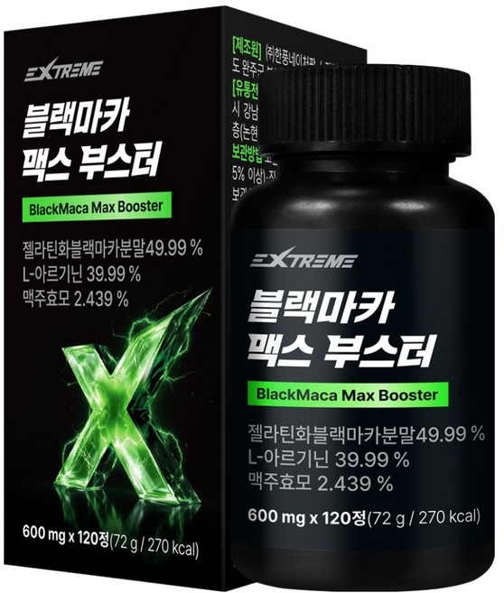 익스트림 블랙마카 맥스 부스터 72g, 1개, 120정