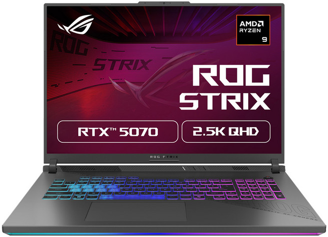 ASUS 2026 ROG 스트릭스 G18 라이젠9 라이젠 9000 시리즈 지포스 RTX 5070, 이클립스 그레이, G814FP-TT110, 1TB, 16GB, Free DOS
