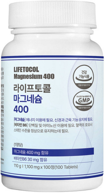 라이프토콜 마그네슘 400 110g, 1개, 100정