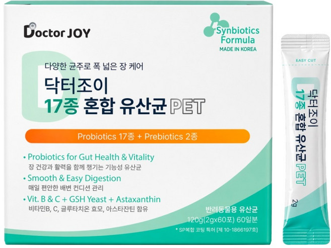 닥터조이 17종 혼합 유산균 PET, 1개, 장건강/유산균, 60회분