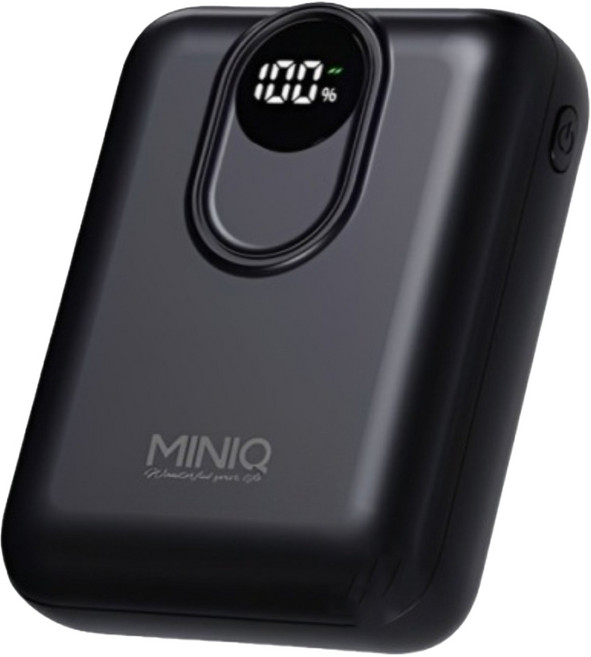 MINIQ 數顯急速快充行動電源 10000mAh Type-C, 黑色, MD-BP086-Plus