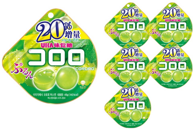 Cororo 麝香葡萄味軟糖, 6個, 48g