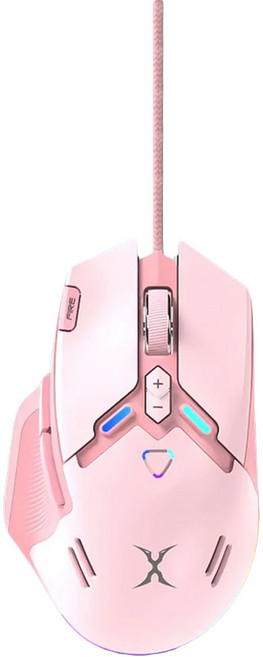 FOXXRAY 狐鐳 風隼10鍵全自訂電競滑鼠, 粉色, HM-93