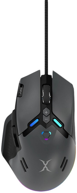 FOXXRAY 狐鐳 風隼10鍵全自訂電競滑鼠 FXR-HM-93, 黑色