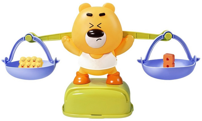 PLAYFUL TOYS 頑玩具 萌趣小熊天平 顏色隨機, 1套