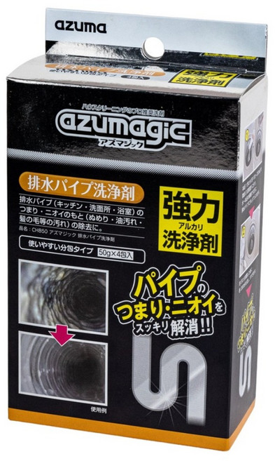 Azuma 魔術強效排水管清潔劑 4個裝, 200g, 1套