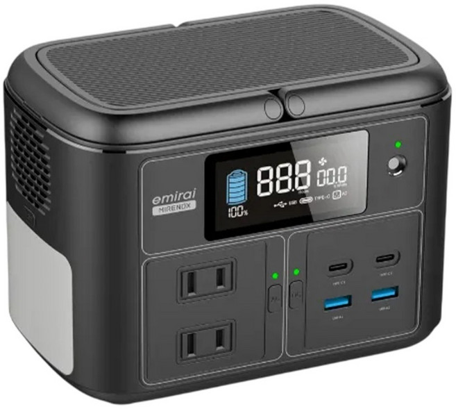 MIRENEX emirai 儲能小瓦力PRO 200W/192Wh/60000mAh, 黑色, NEX-430-BK