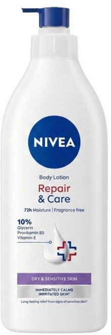 NIVEA 妮維雅 台灣公司貨 極潤低敏修護乳液 無香版, 1件, 400ml