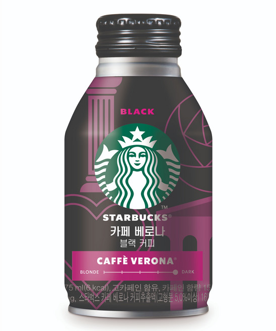 스타벅스 카페 베로나 블랙커피, 275ml, 24개