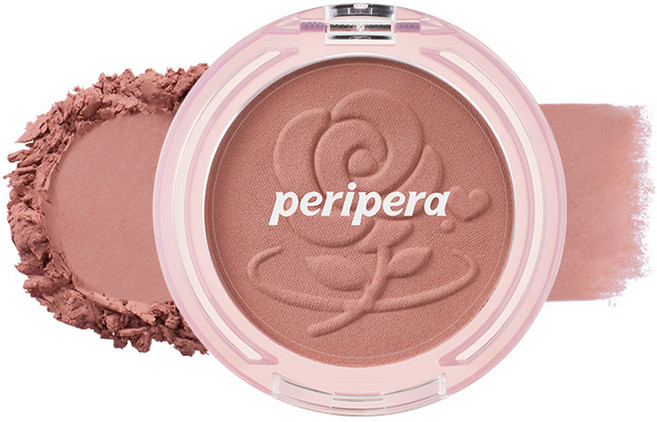 peripera 刻字微笑腮紅 4.1g 台灣公司貨, 30 裸粉玫瑰, 1個