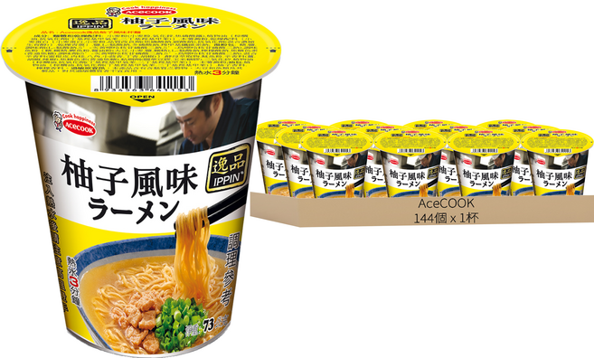 AceCOOK 柚子風味杯麵 73g, 12個
