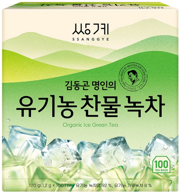 쌍계명차 유기농 찬물 녹차, 1.2g, 1개, 100개입
