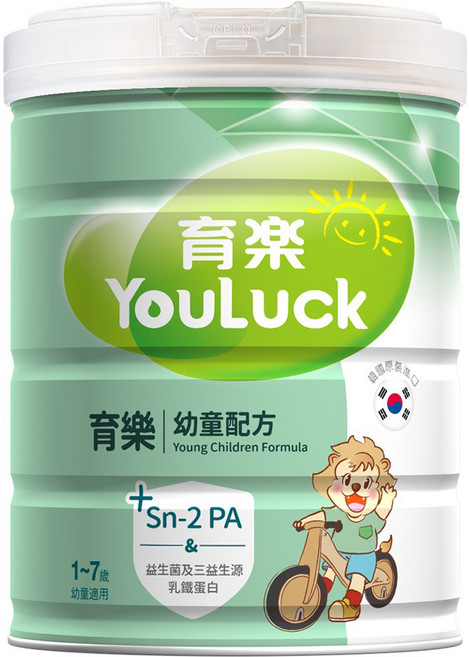 YouLuck 育樂 幼童配方奶粉 1~7歲, 800g, 1個