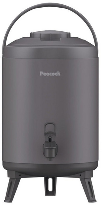 Peacock 日本孔雀 冷熱水桶 日本製 INJ-100, 黑色, 1個, 9.5L