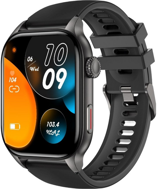 와피크 웨어러블 스마트워치 Z8, GPS + 블루투스, 5.1cm, 블랙