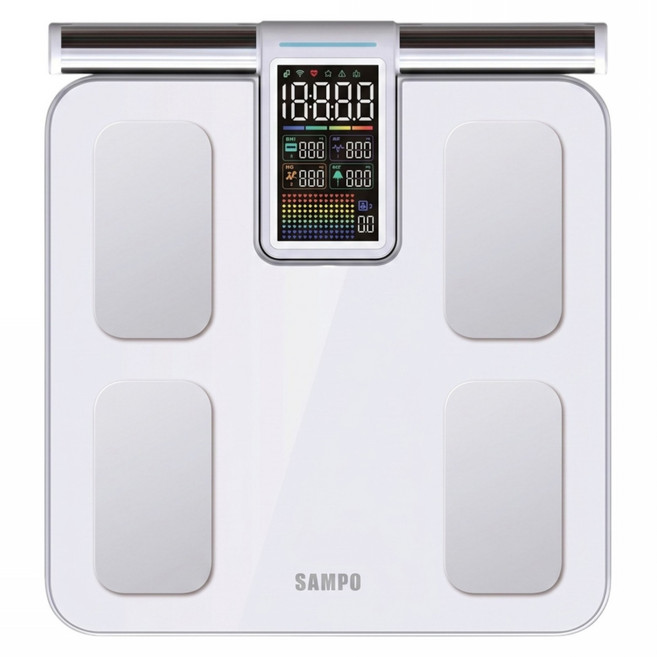 SAMPO 聲寶 八電極智能體脂計 APP監測, 白色, 1個, BF-Z2502BL