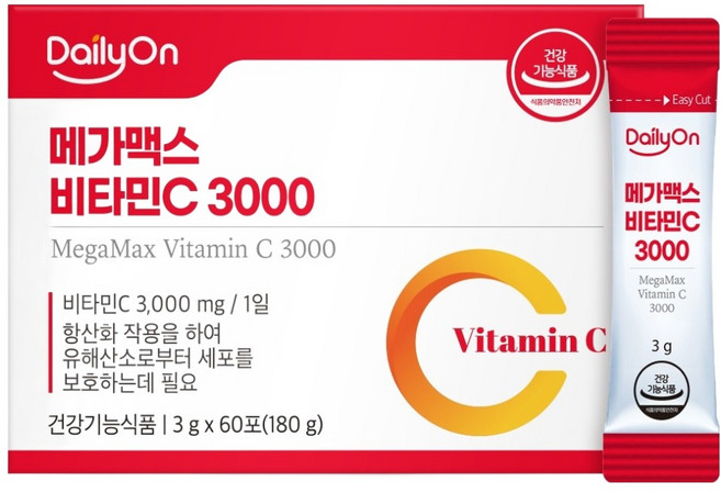 데일리온 메가맥스 비타민C 3000 60p, 180g, 1개