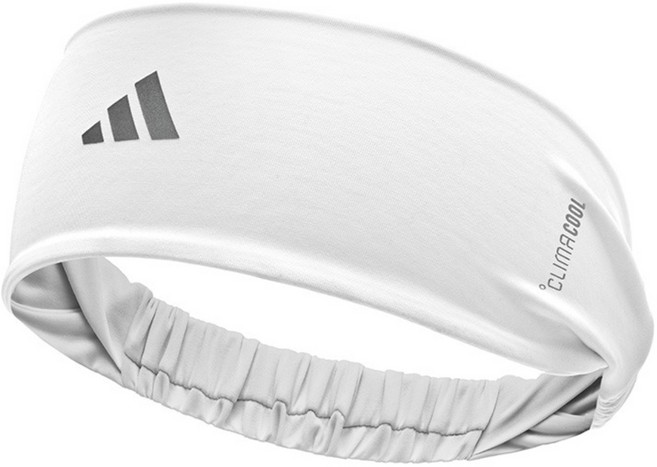 adidas 愛迪達 涼感透氣運動頭帶, 白色, 1個
