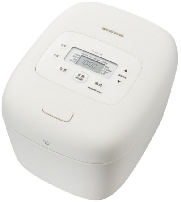 ZOJIRUSHI 象印 NL-EAF18E 10人份 黑金剛厚釜 平坦上蓋 微電腦電子鍋 1.5mm厚釜 多樣炊煮模式 異味清理功能 能源效率第5級 白色