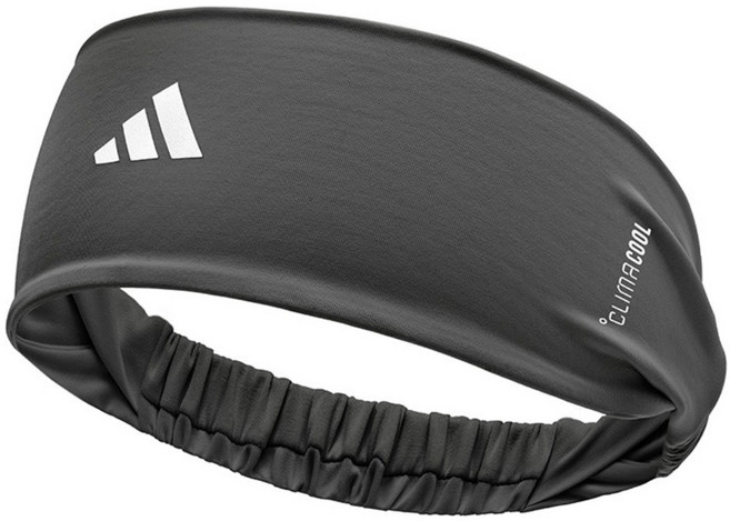 adidas 愛迪達 涼感透氣運動頭帶, 黑色, 1個