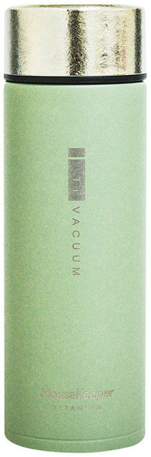 HouseKeeper 妙管家 純鈦真空保溫杯 HKTI-30GN, 灰綠色, 1個, 300ml