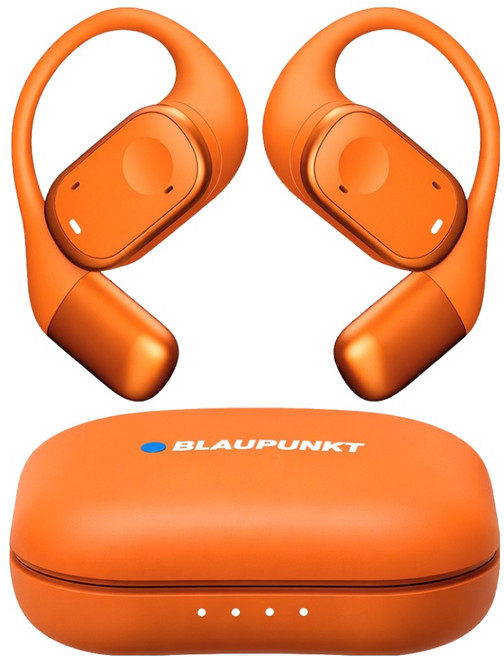 블라우풍트 AAC ENC 노이즈 캔슬링 오픈 귀걸이형 HI-FI 5.4 블루투스 이어폰, BLP-OE383OR, 오렌지