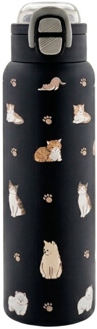 CLARE 316陶瓷彈跳雙開保溫杯, 黑色, 1個, 750ml