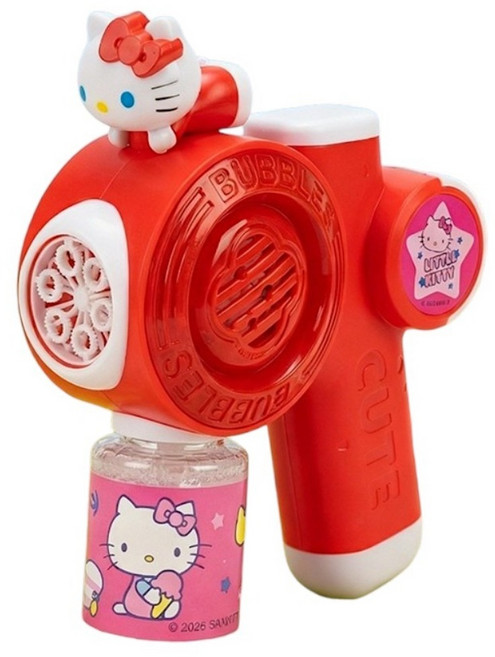 Sanrio 三麗鷗 炫彩燈光泡泡機 兒童戲水玩具 手持泡泡槍, Hello Kitty, 1個