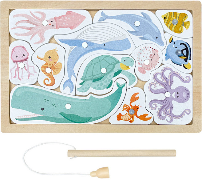 teamson kids 木製計分釣魚玩具組, 混和顏色, 1個