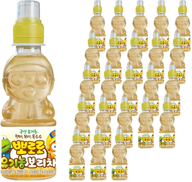 팔도 뽀로로 유기농 보리차, 220ml, 24개