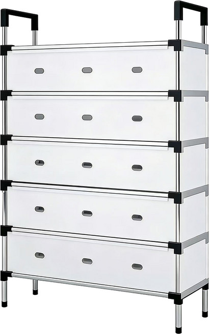 品屋 日系6層防塵鞋架 省空間鞋子收納神器 66 x 29 x 110cm, 透白色, 1個