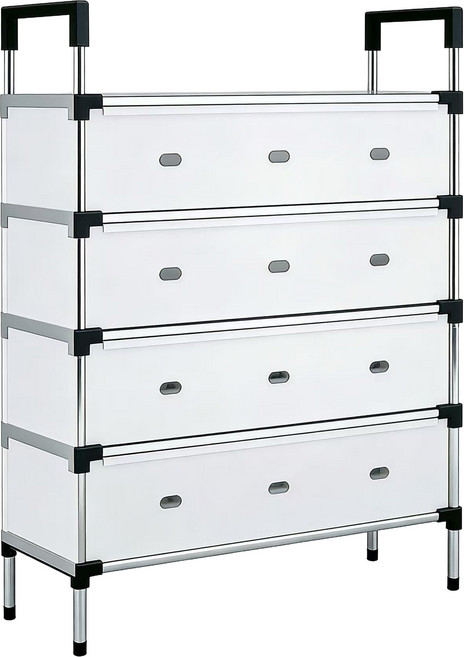 品屋 日系5層防塵收納架 省空間鞋子收納神器 66 x 29 x 94cm, 透白色, 1個