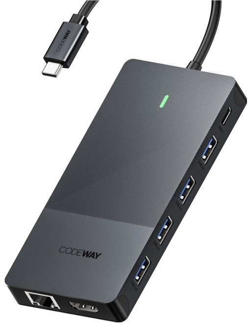 CODEWAY USB Type-C 12合1 4K 60Hz 筆記型電腦多功能集線器, 單一顏色, 1個