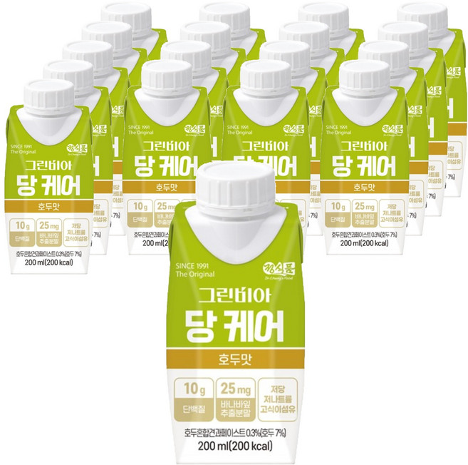 그린비아 당케어 호두맛, 18개, 200ml