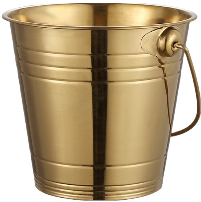 굄스 스테인리스 샴페인 아이스버킷 골드D, 1개, 2.5L