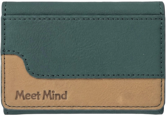 Meet Mind 撞色系列 MagSafe橫式磁吸支架卡套包, 綠色, 1個