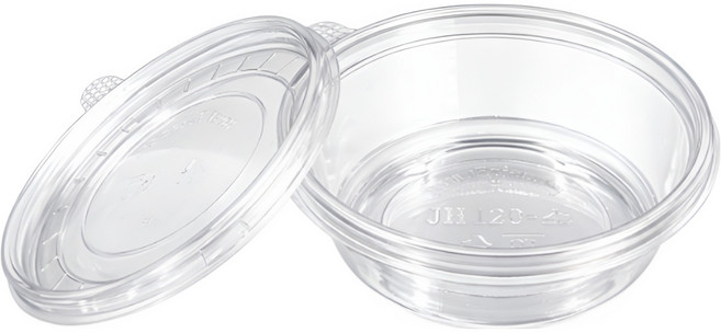 미앤마이웨이 샐러드 반찬 과일 포장용기 투명 280ml + 뚜껑 세트, 50세트