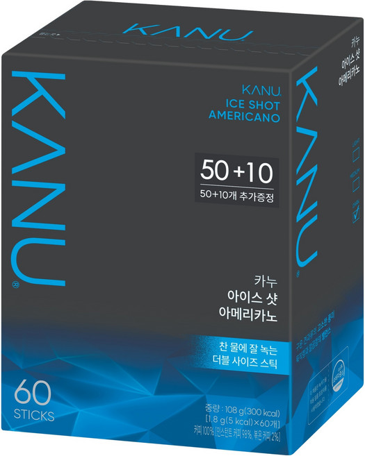 카누 아이스샷 아메리카노, 1.8g, 60개입, 1개