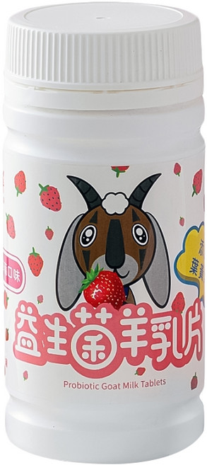 fengyuans 豐園羊 益生菌羊乳片 草莓口味, 80g, 1個
