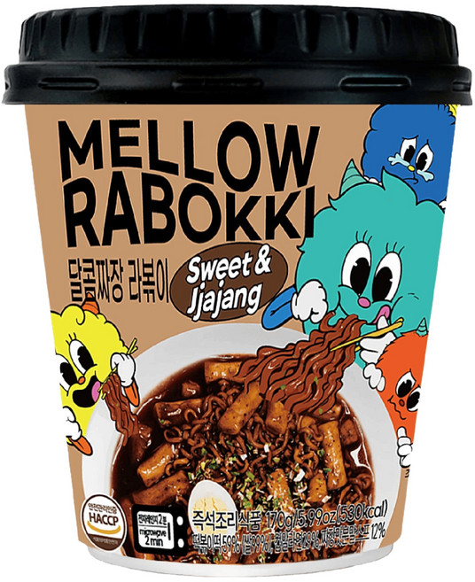 멜로우빈 멜로우 달콤 짜장 라볶이, 170g, 1개